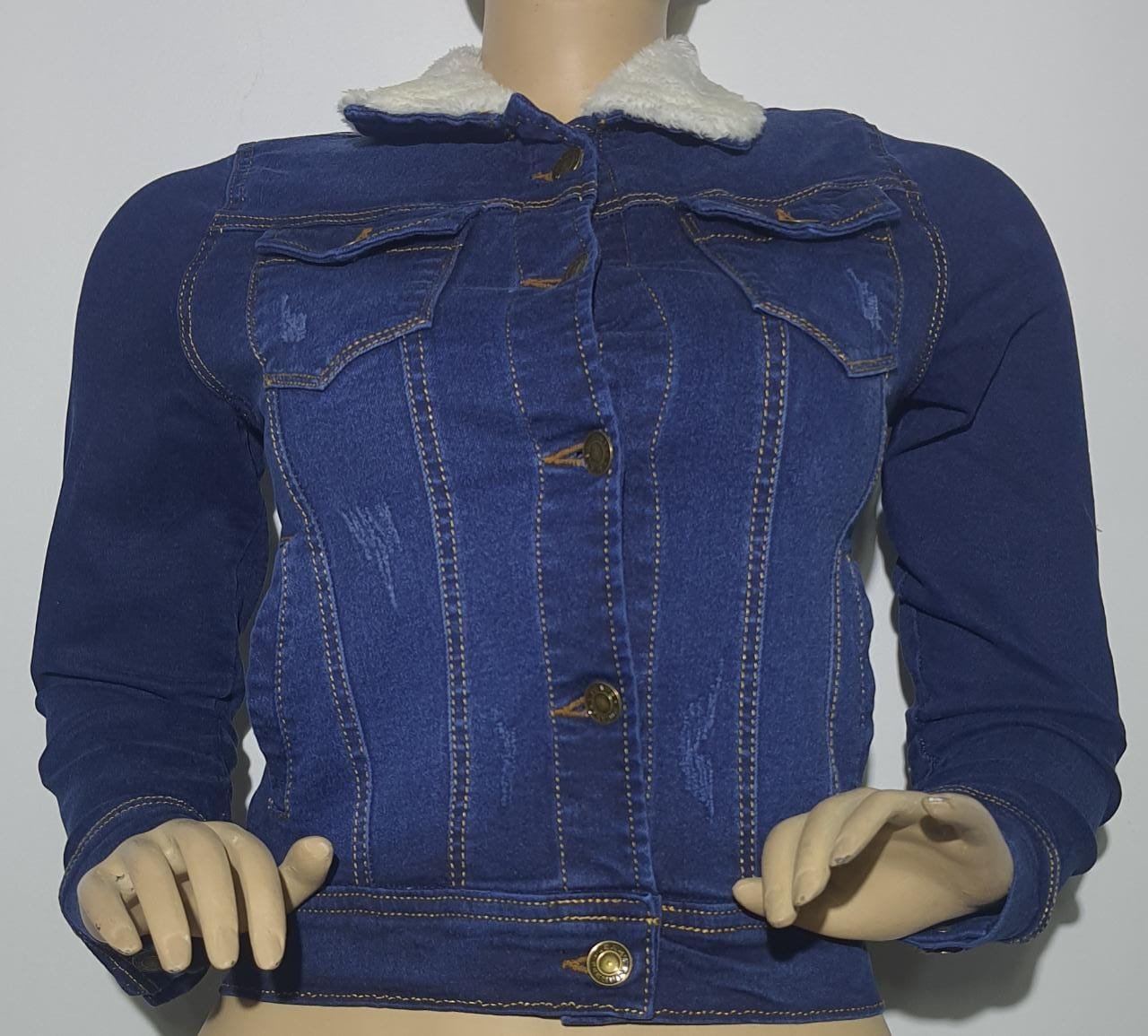CASACA JEANS MUJER CON FORRO PELUCHE 2023