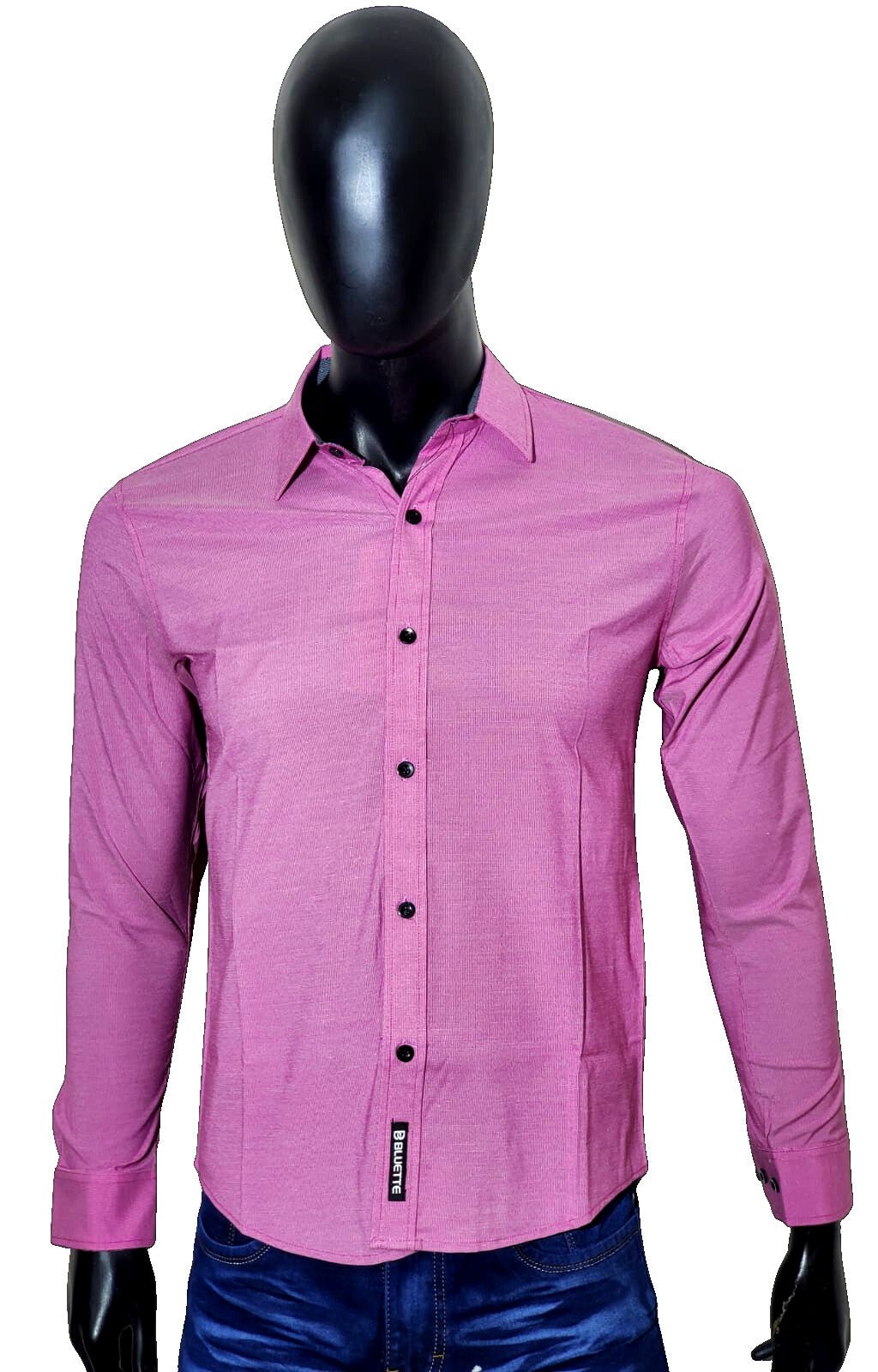 CAMISA  MANGA LARGA DE CABALLERO  COLOR ENTERO CLASICO 2025