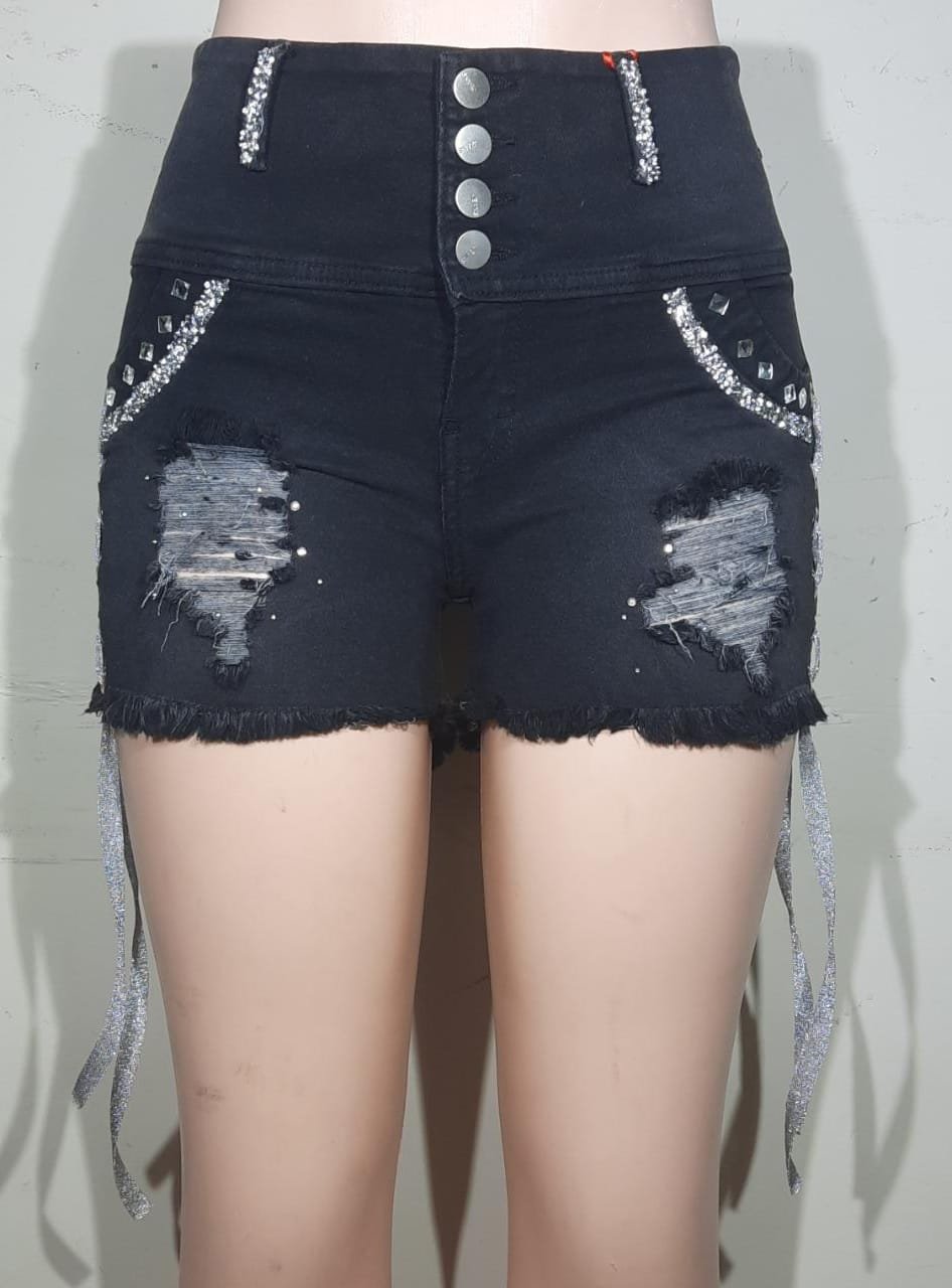 SHORT JEANS DE MUJER  2026 PEDRERÍA