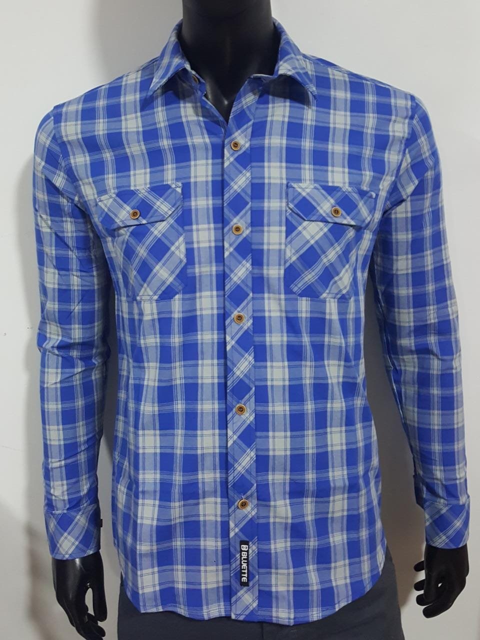 CAMISA  MANGA LARGA A CUADROS 2025