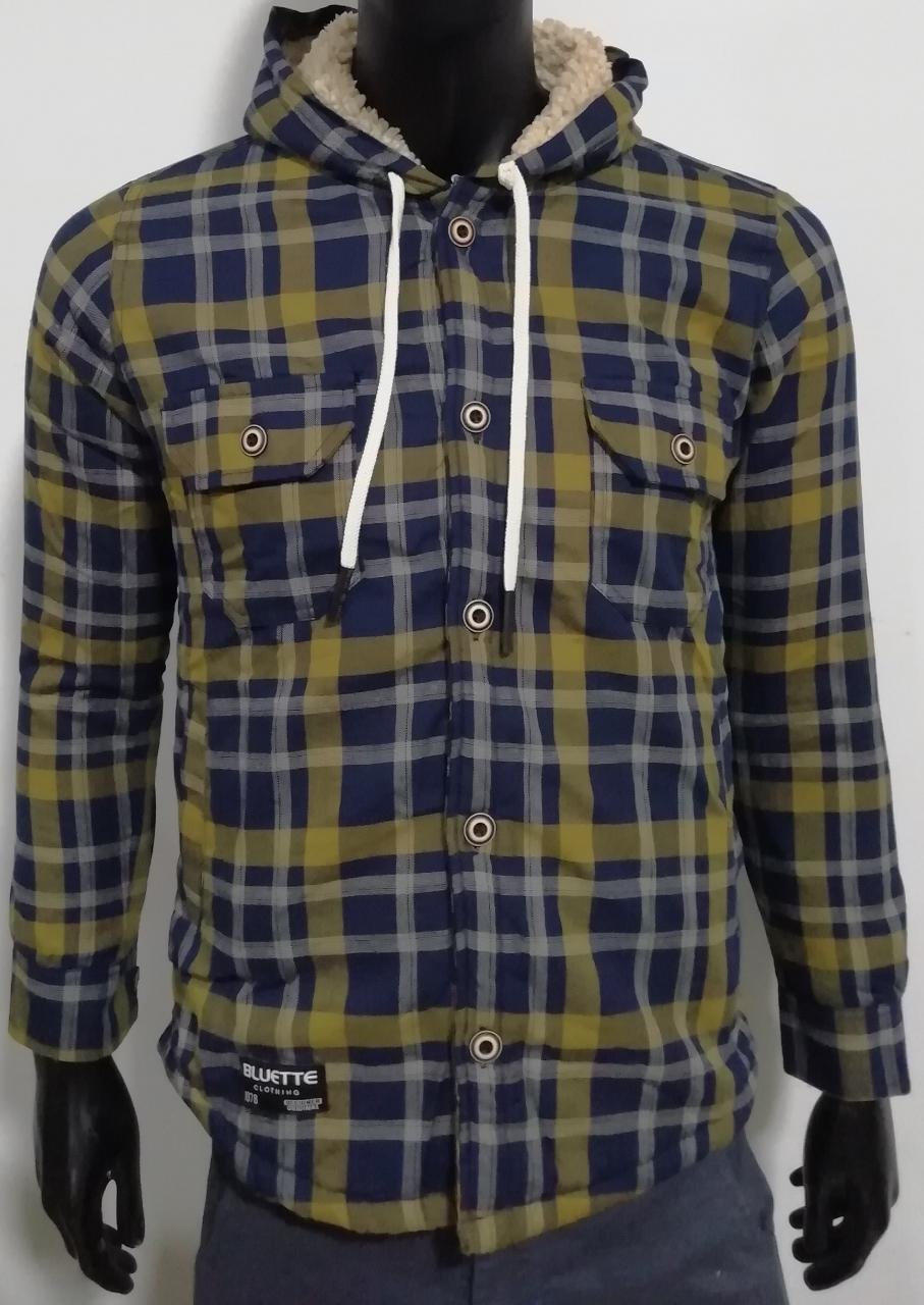 CAMISAS A CUADROS CON CAPUCHA Y FORRO CHERPAS PARA  HOMBRE 2022