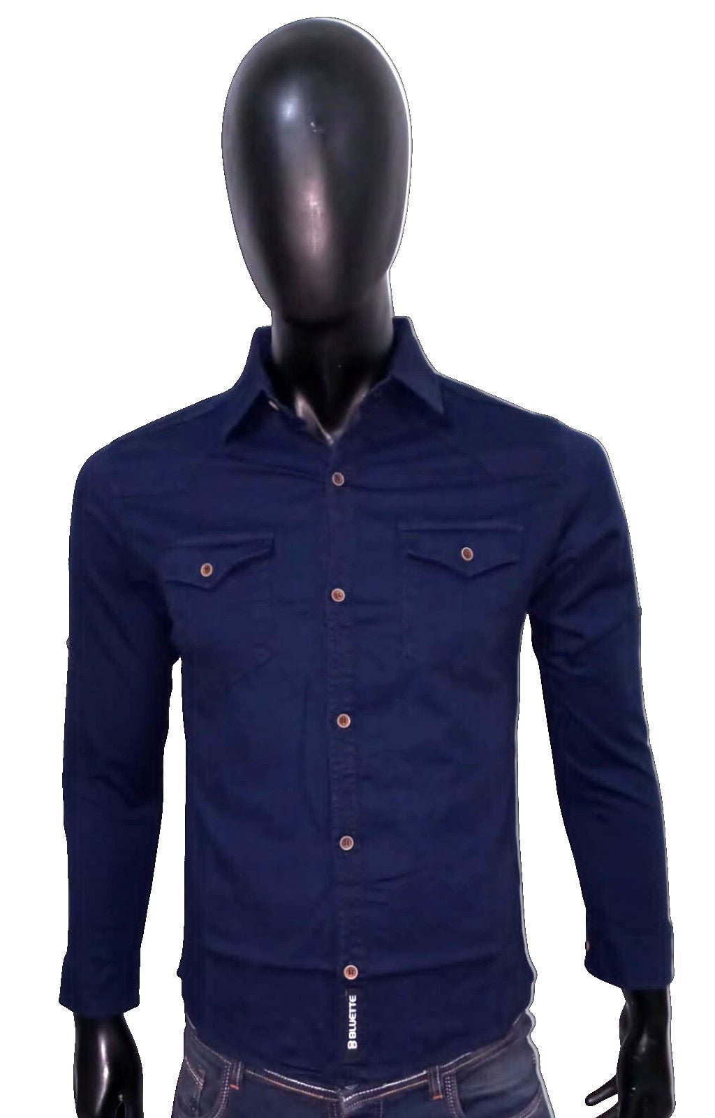 CAMISA HOMBRE JEANS MANGA LARGA 2025